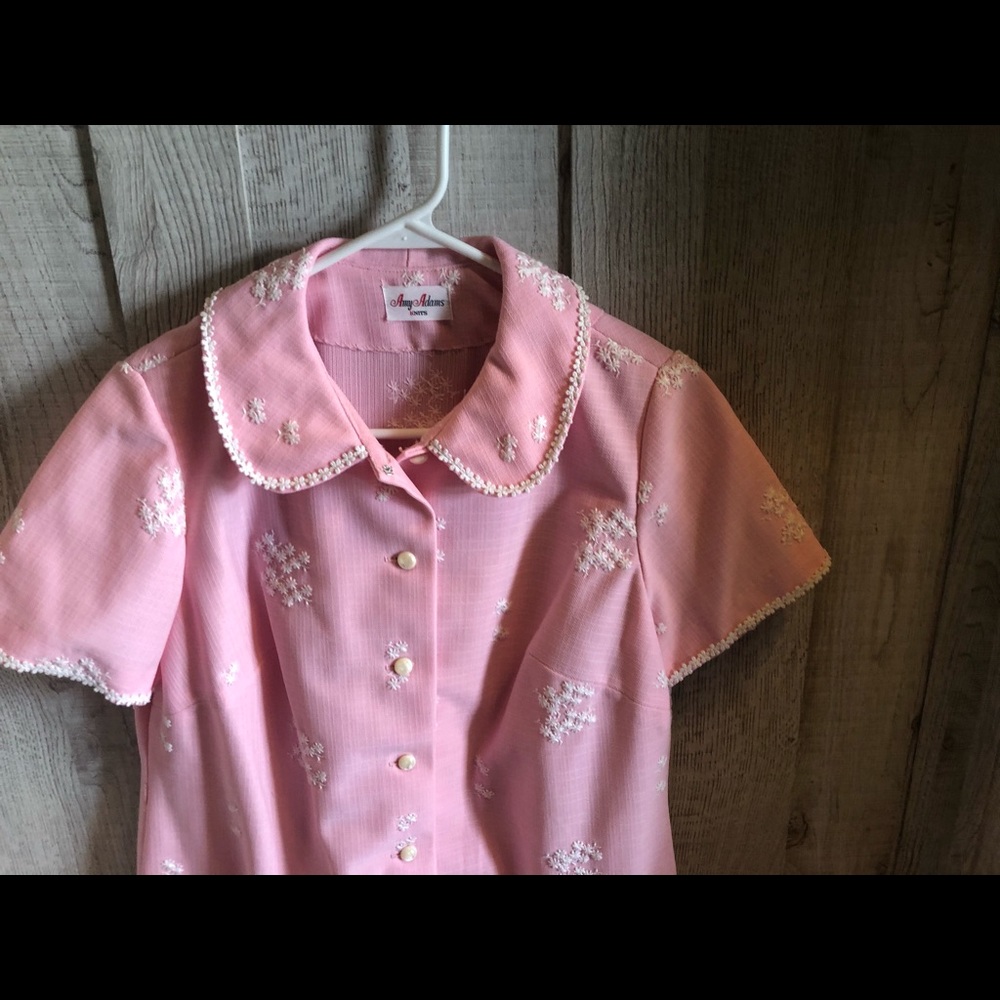 Vintage 1950s. Short sleeves dress